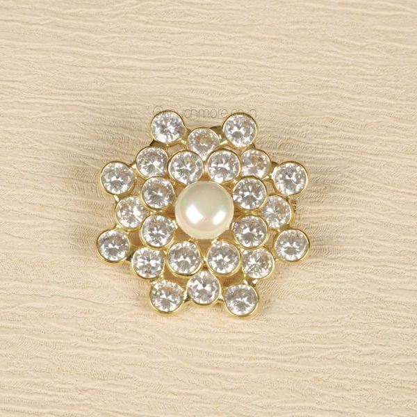 Shop Online Round Shaped Pearl Brooch/Pin