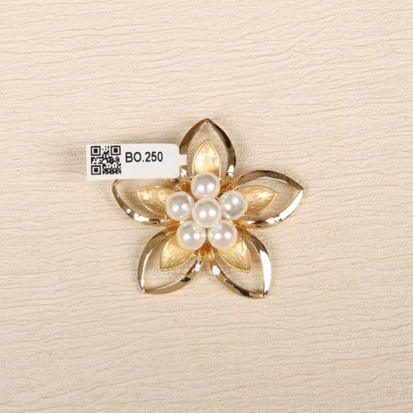 Flower Pattern Pearl Pin Brooch