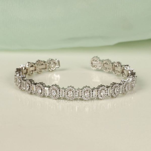 Silver Plated Diamond Studded Women's Bracelet