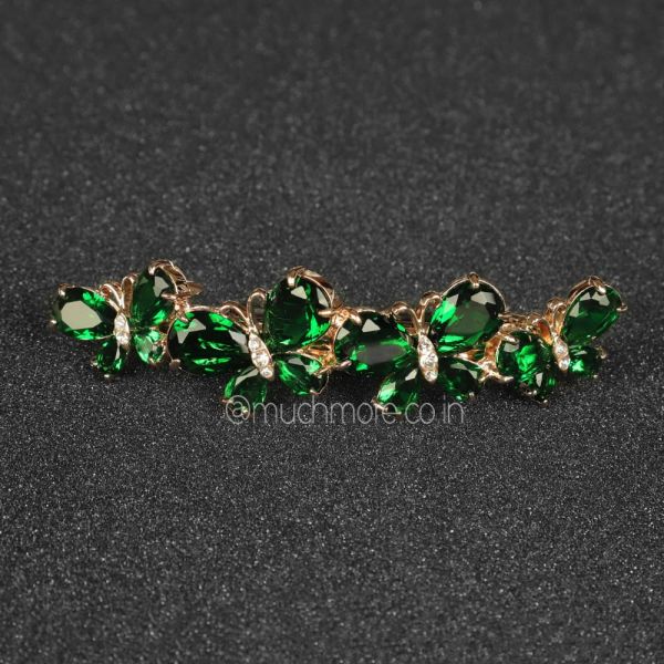 Butterfuly Green French Barrette Hair Accessories