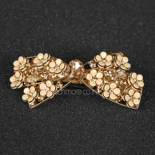 Criss Cross Crystal French Barrette Hair Accessory