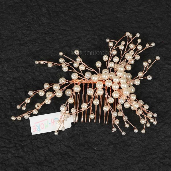 Rose Gold With Pearl Hair Comb Hair Accessory