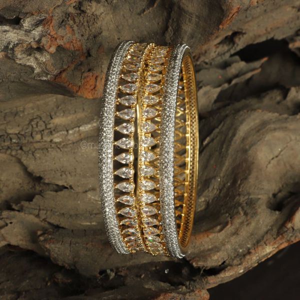 Designer Exclusive Diamond Gold Polish Bangles