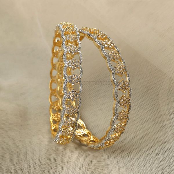 Buy Now Gold Plated Dimond Bangles Set Of 2