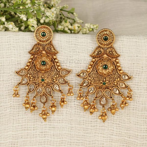 Women's Gold Polish Traditional Earrings
