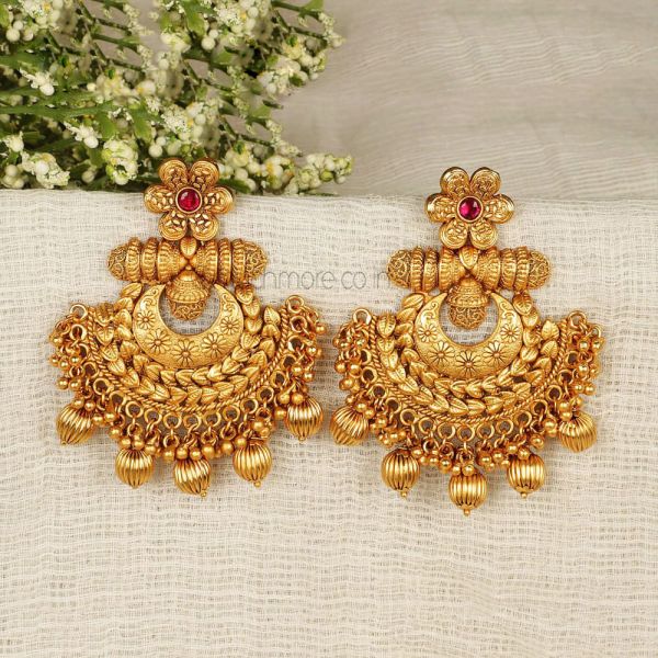 Gold Polish Traditional Earrings By Much More