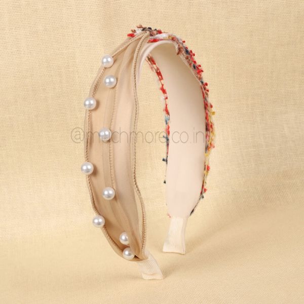 Multi Color Hair band With Pearl Work
