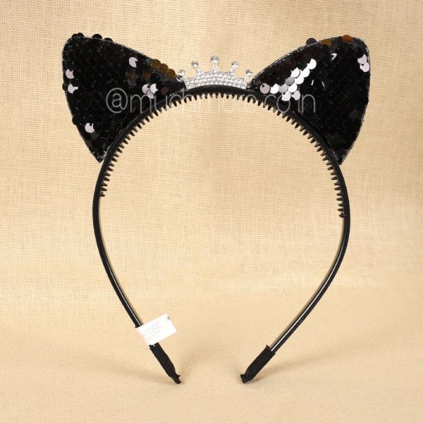 Cat Black Shimmer Headband