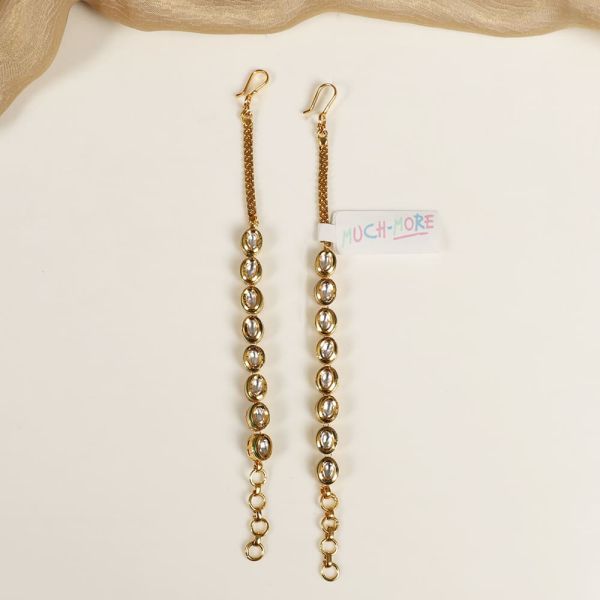 Gold Polish Statement Kaan Chain For Earrings