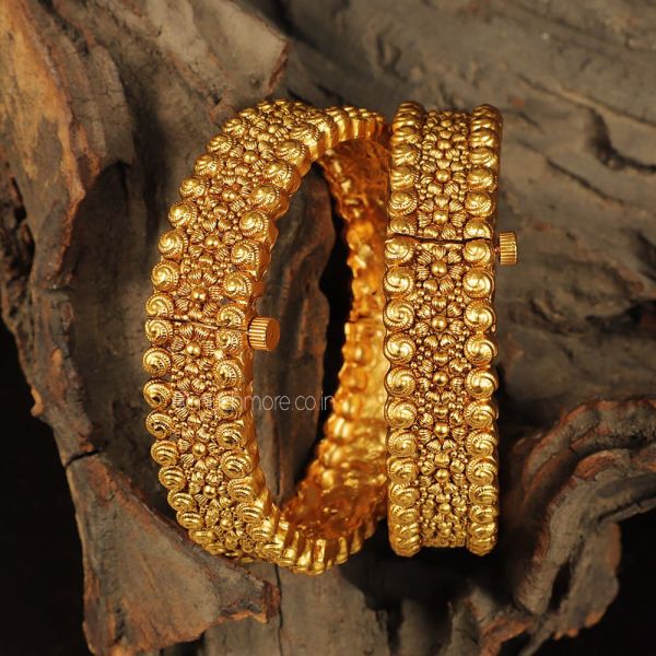 Gold-Plated Traditional Bangles By Much More 