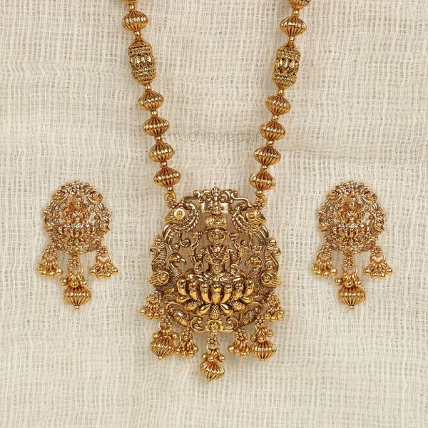 Temple Work Gold Plated Women's Pendant Set 
