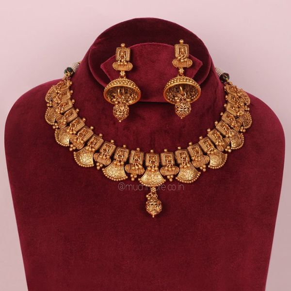 Gold Plated Women Necklace Set by Much More