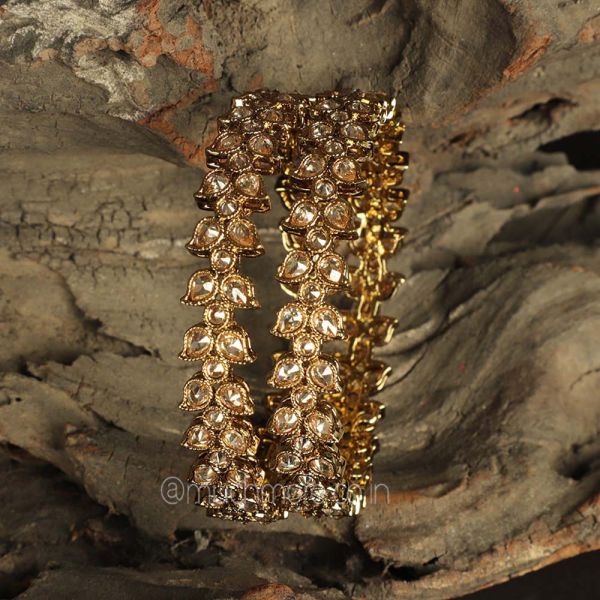 Designer Antique Gold Tone bangles For Women