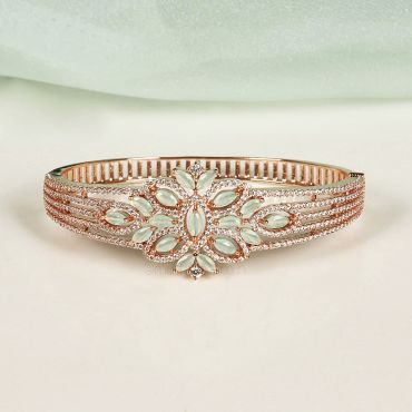 Rose Polish Lush Green Diamond Designer Bracelet