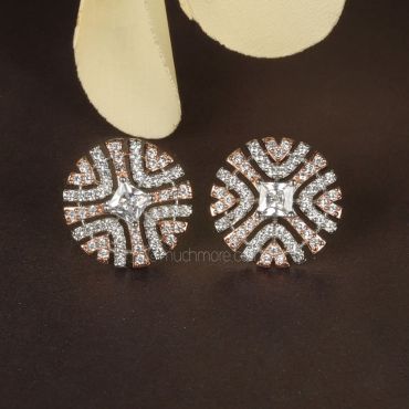 Silver Polish Dimaond Earrings For Women
