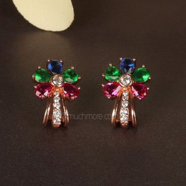 Multi Color Diamond Earrings By Much more