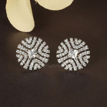 Silver Polish Fashion Dimaond Earrings