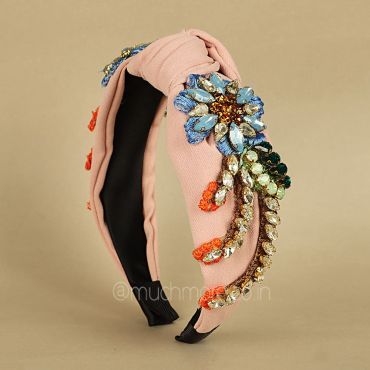Women Solid Frayed Knot Work Hairband