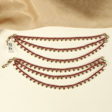 Layered Ruby Kaan Chain For Earrings