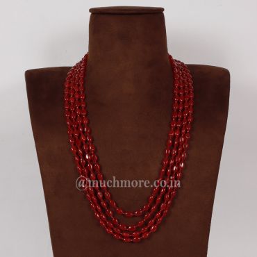 Traditional And Stylish 4 Stringed Ruby Haram Long Mala