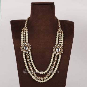 Buy Online Groom Kundan Necklace, Dulha Moti Mala