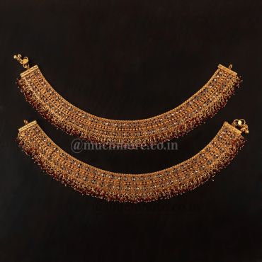 Antique Ruby With Reverse AD Payal-Anklets