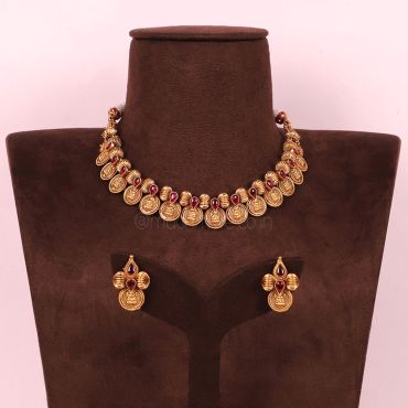Buy Ruby Ginni Necklace With Earrings Online 