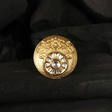 Traditional Gold Plated Kundan Ring